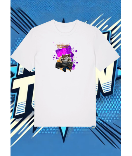 Camiseta Blanca Rocket Arma Guardianes Del La Galaxia1 | camiseta anim