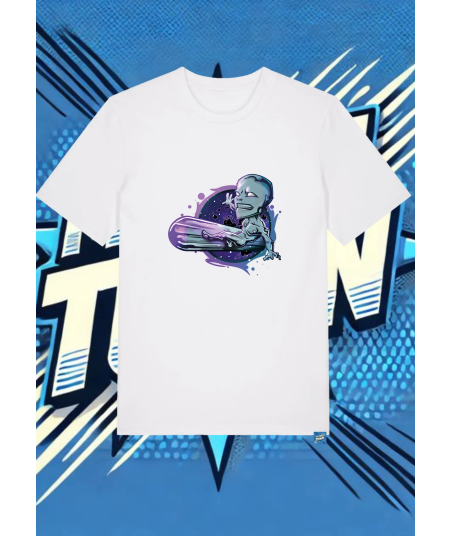 Camiseta Blanca Silver Surfer4fantasticos1 | camiseta anime