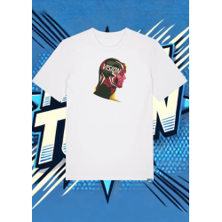 Camiseta Blanca Vision Rostro Vision1 | camiseta anime