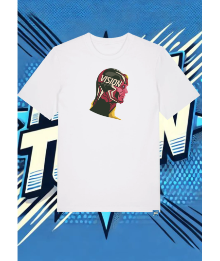 Camiseta Blanca Vision Rostro Vision1 | camiseta anime