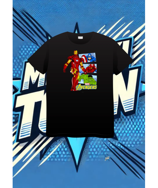 Camiseta Negra Avengers Marvel Avengers1 | camiseta anime