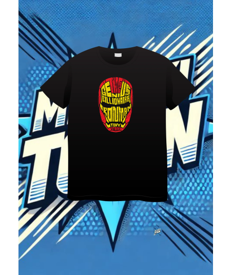 Camiseta Negra Iron Man Genius Iron Man1 | camiseta anime