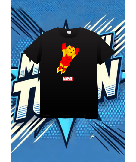Camiseta Negra Iron Man Marvel2iron Man1 | camiseta anime