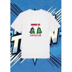 Camiseta Blanca Among Us Alienigena Impostor | camiseta anime