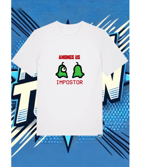 Camiseta Blanca Among Us Alienigena Impostor | camiseta anime