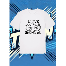 Camiseta Blanca Among Us Amor Impostor | camiseta anime