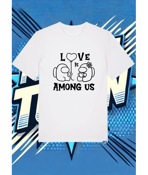Camiseta Blanca Among Us Amor Impostor | camiseta anime