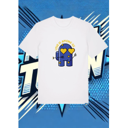 Camiseta Blanca Among Us Azul Impostor | camiseta anime