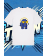 Camiseta Blanca Among Us Azul Impostor | camiseta anime