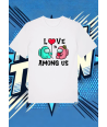 Camiseta Blanca Among Us Azul Rosa Impostor | camiseta anime