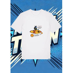 Camiseta Blanca Among Us Batman Cohete Impostor | camiseta anime