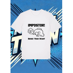 Camiseta Blanca Among Us Impostor | camiseta anime