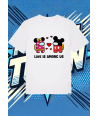 Camiseta Blanca Among Us Mickey Mouse Minnie Mouse Impostor | camiseta