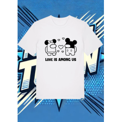 Camiseta Blanca Among Us Mickey Mouse Minnie Mouse Impostor | camiseta