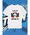 Camiseta Blanca Among Us Mickey Mouse Minnie Mouse Impostor | camiseta