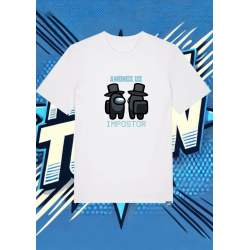 Camiseta Blanca Among Us Impostor | camiseta anime
