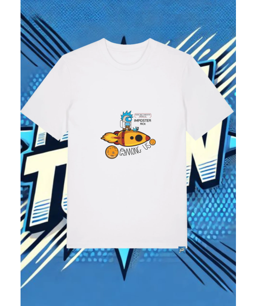 Camiseta Blanca Among Us Rick Coheete Impostor | camiseta anime