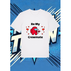 Camiseta Blanca Among Us Rojo Impostor | camiseta anime