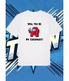 Camiseta Blanca Among Us Rojo Impostor | camiseta anime