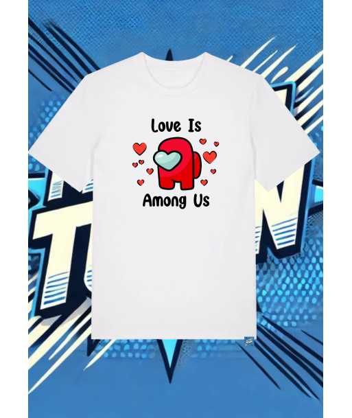 Camiseta Blanca Among Us Rojo Impostor | camiseta anime