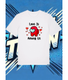 Camiseta Blanca Among Us Rojo Impostor | camiseta anime
