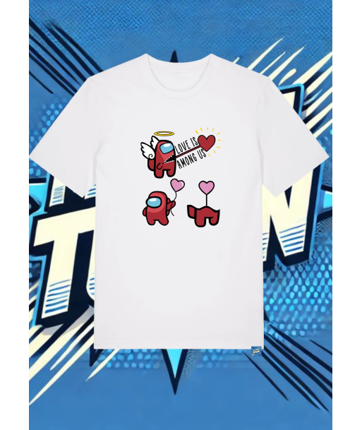 Camiseta Blanca Among Us Rojo Impostor | camiseta anime